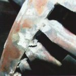 Üzem közbeni villanymotor-diagnosztika - Rudtörés (lezskadás a rövidre záró gyűrűről) (forrás: CSi)