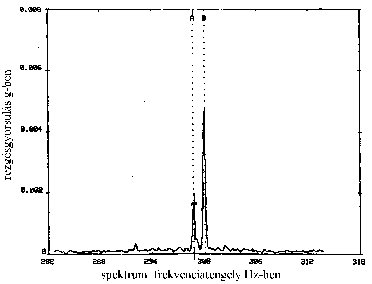 Üzem közbeni villanymotor-diagnosztika - Rezgésspektrum hálózati felharmonikussal (forrás: CSi)