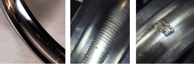 Kúszóáram miatt kialakuló csapágykárok - Csapágykárak kúszóáramok miatt (forrás: CSi)