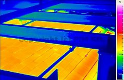 2011/10: középhullámú termográfiai mérések - Üvegkemence tűzálló falazás bevizsgálása (forrás: PIM)