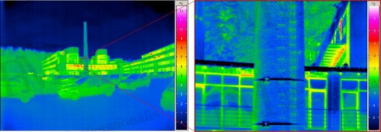 Hőkamera-választék 2014 - Képfelbontás - Teleobjektívvel elérhető felbontás (forrás: Infratec)
