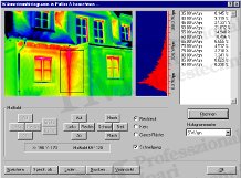 Épület-termográfia mérések elmélete, kiértékelő szoftverek - Hőáram-számítás (forrás: Infratec)
