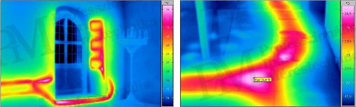 Praktische Tipps zur Gebäudethermografie - Lecksuche (Quelle: Infratec)