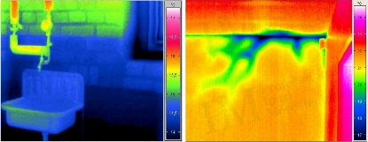 Discovering typical errors in building thermography - Moisture detection (source: Infratec / PIM)
