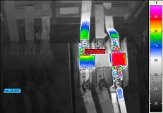 Villamos berendezések termográfiája - Laza kontaktus (forrás: PIM)