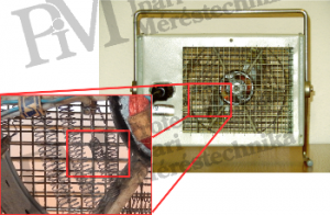 2. ábra: A mérési tárgy vizsgált területe, azon belül a hőképeken figyelembe vett részlet (forrás: PIM)