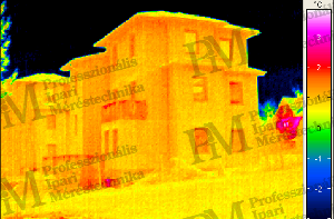 a napsütés hatása (valós hőhatás építkezés alatti épületen - 3 óra napnyugta után)