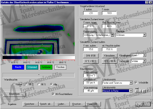 Páralecsapódás, penészesedés veszélyének jelölése Fornax szoftverrel