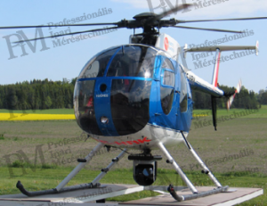 Helikopter gimbalba szerelt hőkamerával