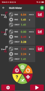 VShooter-3-WL triaxiale Schwingungsmessung