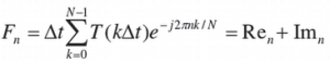 diszkrét Fourier-transzformáció az n-edik frekvenciára